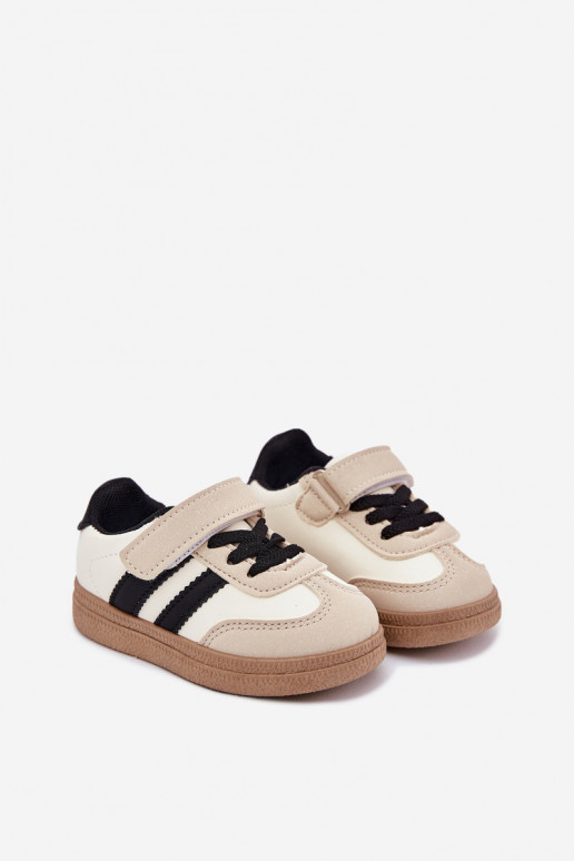 spordijalatsid Sneakers tüüpi jalanõud Laste jalanõud krõpsudega kinnitatav beeži värvi Adelina