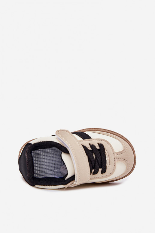 spordijalatsid Sneakers tüüpi jalanõud Laste jalanõud krõpsudega kinnitatav beeži värvi Adelina