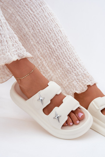 Kerged rannaplätud naiste plätud platvormiga Ecru Falosisseena