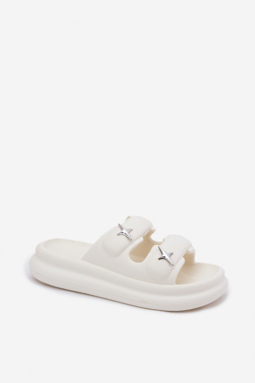 Kerged rannaplätud naiste plätud platvormiga Ecru Falosisseena Kerged rannaplätud naiste plätud platvormiga Ecru Falosisseena