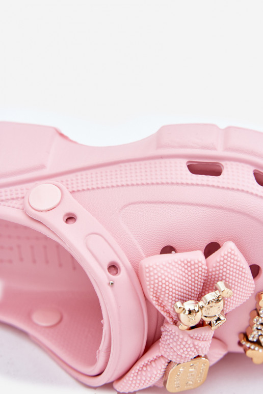 Sussid Laste jalanõud Laste Kerged rannaplätud lipsukesega I Ozdobami Tumeroosad värvi Selvana