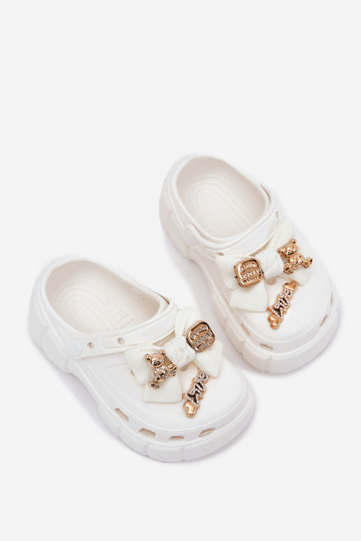 Sussid Laste jalanõud Laste Kerged rannaplätud lipsukesega I Ozdobami valget värvi Selvana Sussid Laste jalanõud Laste Kerged rannaplätud lipsukesega I Ozdobami valget värvi Selvana