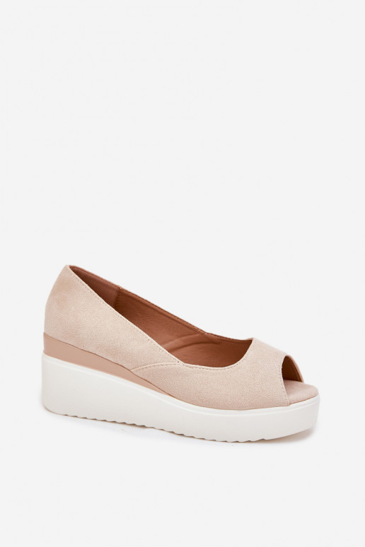 Pealistesandaalid Kiilu peal Z Eco Suedeu Elevandiluu värvi Velira