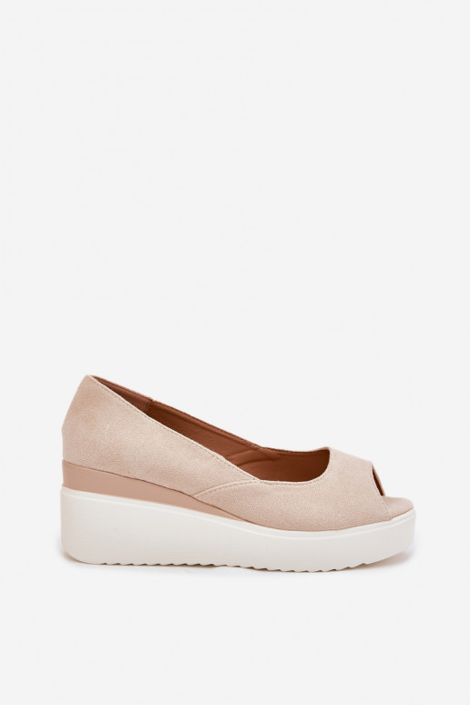 Pealistesandaalid Kiilu peal Z Eco Suedeu Elevandiluu värvi Velira