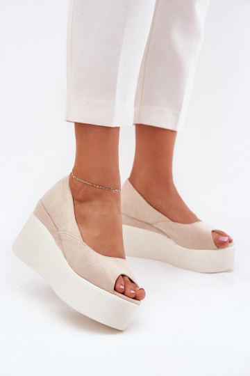 Pealistesandaalid Kiilu peal Ja platvorm Elevandiluu värvi Felyra