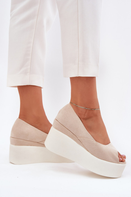 Pealistesandaalid Kiilu peal Ja platvorm Elevandiluu värvi Felyra