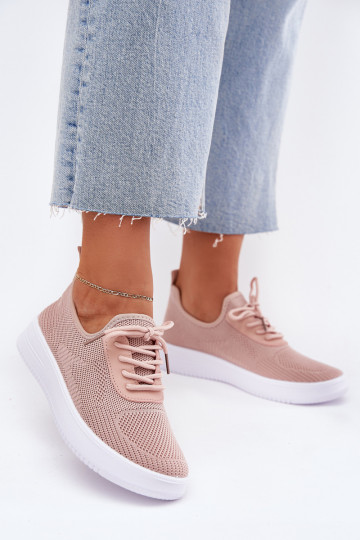 Riidest Slip-on spordijalatsid platvormiga Pealiste omad Tumeroosad värvi Kalyra 2