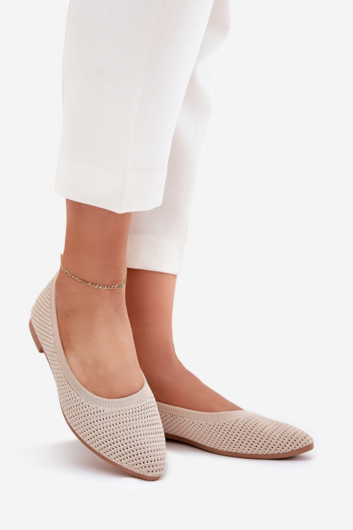 Võrk Riidest baleriinad Pealiste omad beeži värvi Sarina