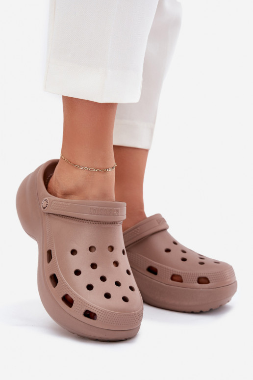 Kerged rannaplätud naiste plätud Sellel onssiivsel tallal Big Star RR274A121 beeži värvi