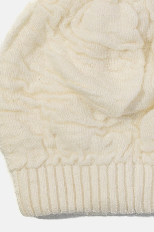 Isis naiste ecru müts pompooniga