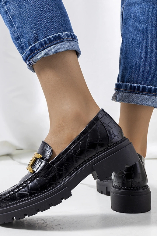 Mustad mokasiinid kõrgel tallal, „Zanen"