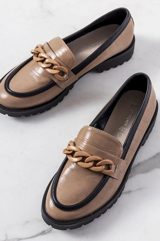 Pruunid poolsaapad dekoratiivse...