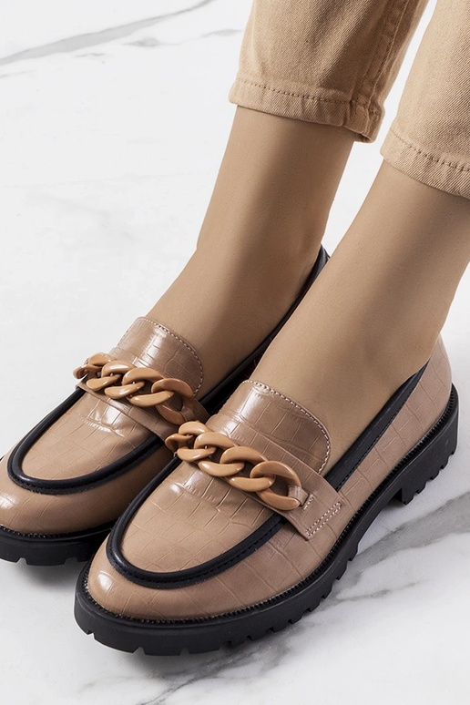 Pruunid poolsaapad dekoratiivse...