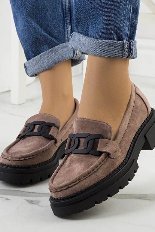 Pruunid kunstsuede kingad Gabriella