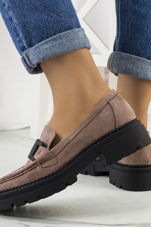 Pruunid kunstsuede kingad Gabriella