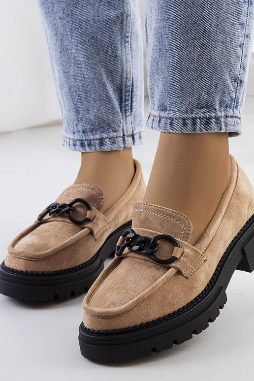 Beige mokasiinid traktori tallaga,...