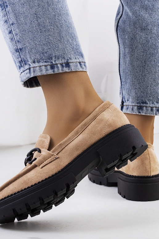 Beige mokasiinid traktori tallaga,...