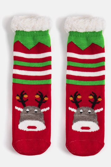 Punased soojad sokid Reindeer Challiga