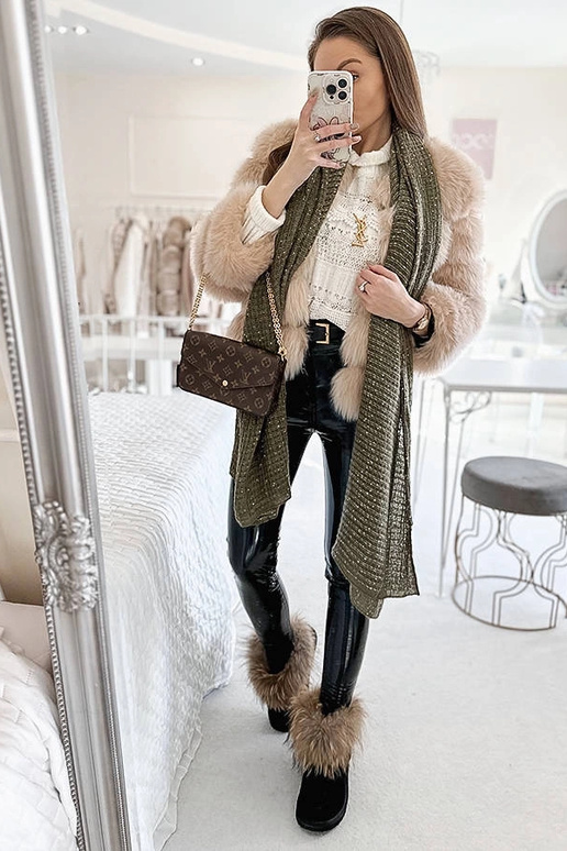 Khalili roheline täpiline sall