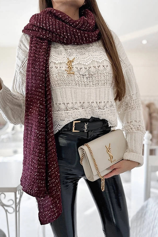 Khalil Burgundia täpiline sall