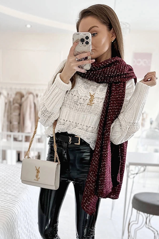 Khalil Burgundia täpiline sall