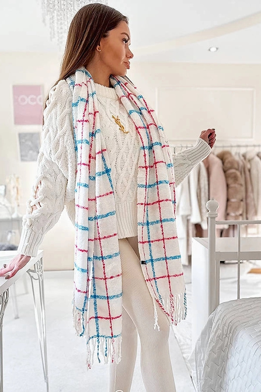 Rachael valge ruuduline sall