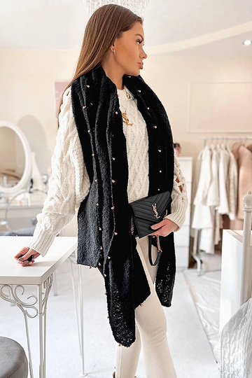 Yvonne musta helmestega sall