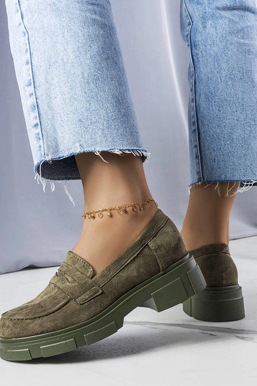 Rohelised poolsaapad eko-sametist,...