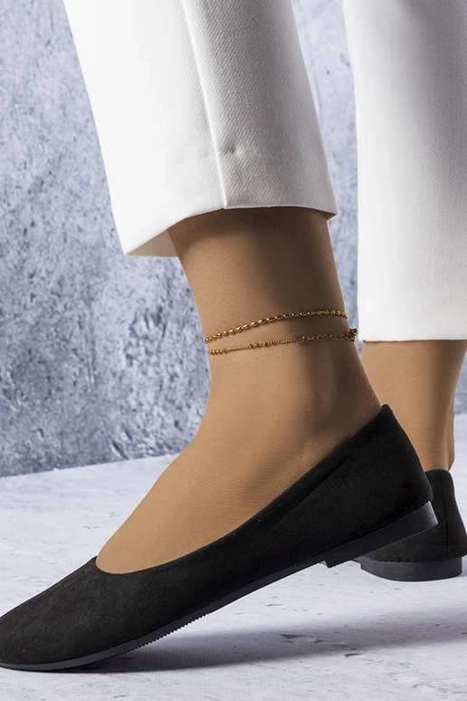 Mustad baleriinid nahast sisetallaga...