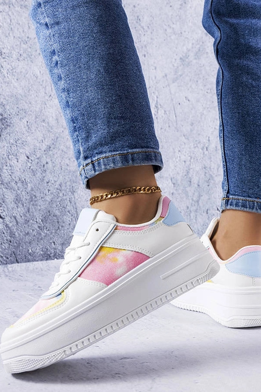 Valged ja sinised Heloise platvormkingad Valged ja sinised Heloise platvormkingad