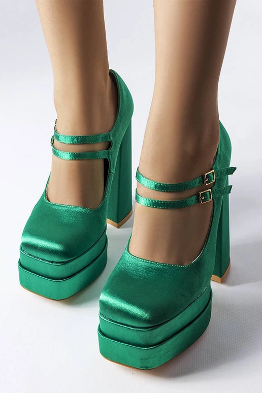 Gabrieli rohelised kõrge kontsaga pumbad