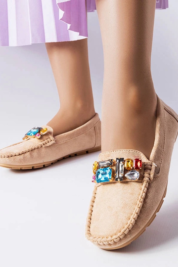 Beežid mokassiinid nahast...