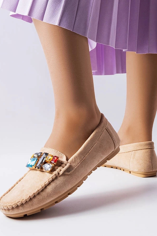 Beežid mokassiinid nahast sisetallaga...