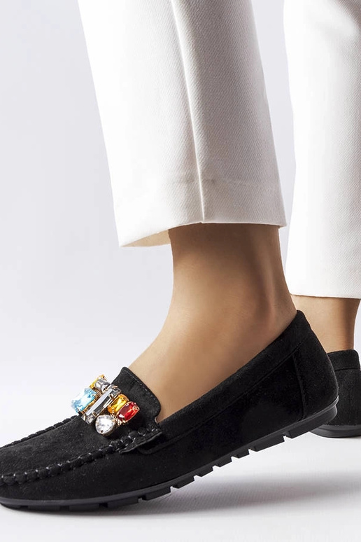 Mustad mokasiinid nahast sisetallaga,...