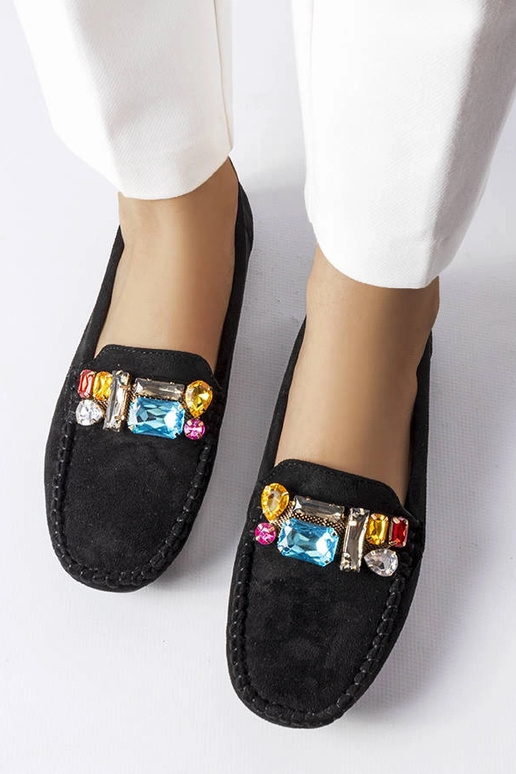 Mustad mokasiinid nahast sisetallaga,...