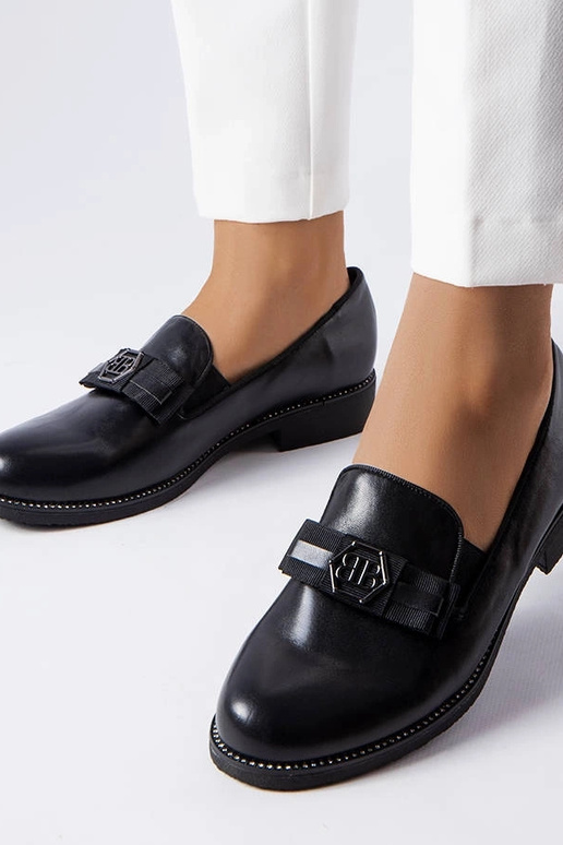 Tanguy mustad dekoratiivsed mokasiinid