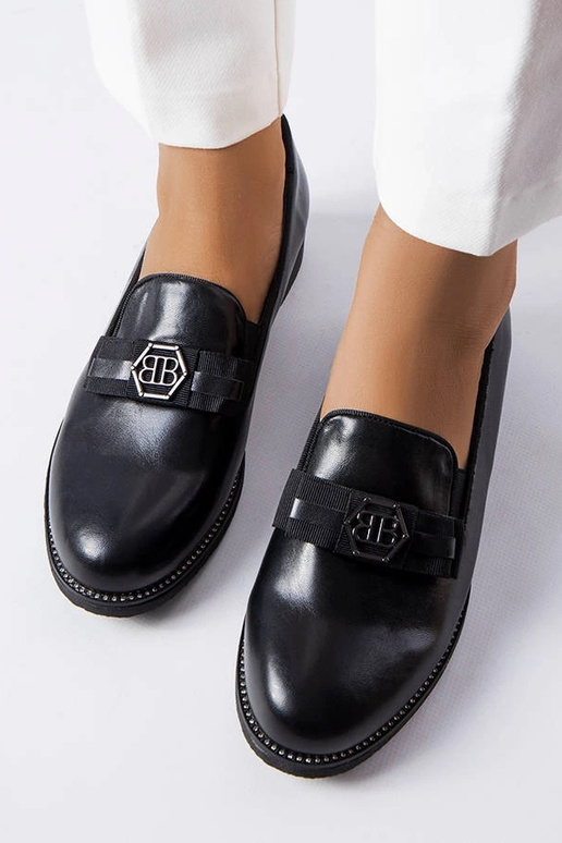 Tanguy mustad dekoratiivsed mokasiinid