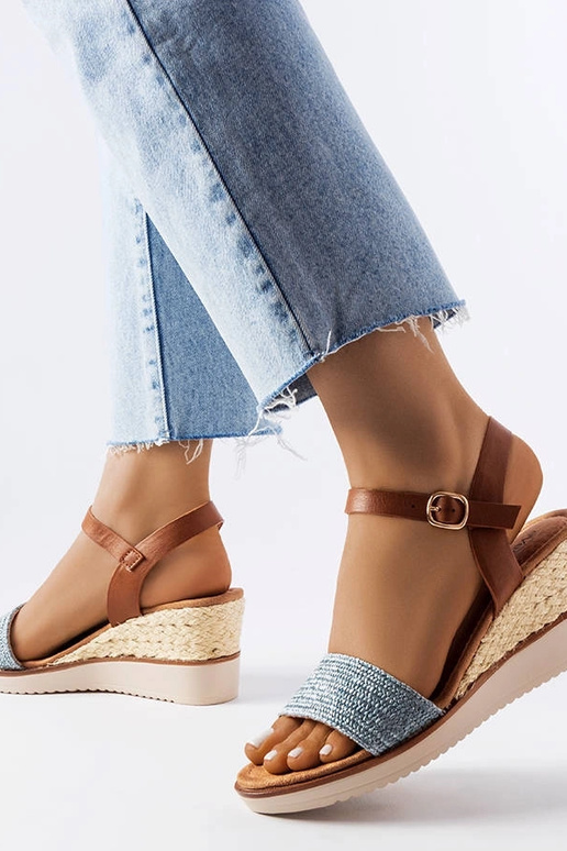 Sinised Miami Wedge sandaalid