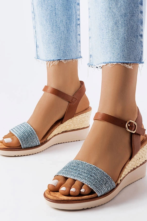 Sinised Miami Wedge sandaalid
