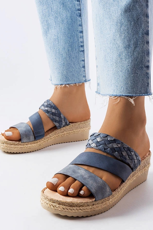 Sinised Boston Wedge sandaalid