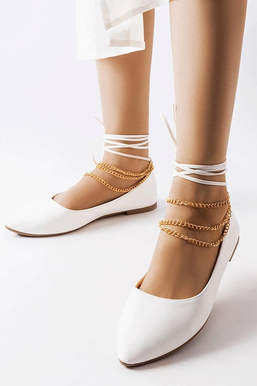 Valged baleriinid dekoratiivse lukuga...