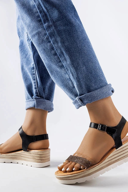 Mustad Bussière kiilu sandaalid