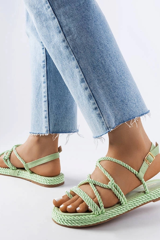 Burwelli rohelised kootud sandaalid