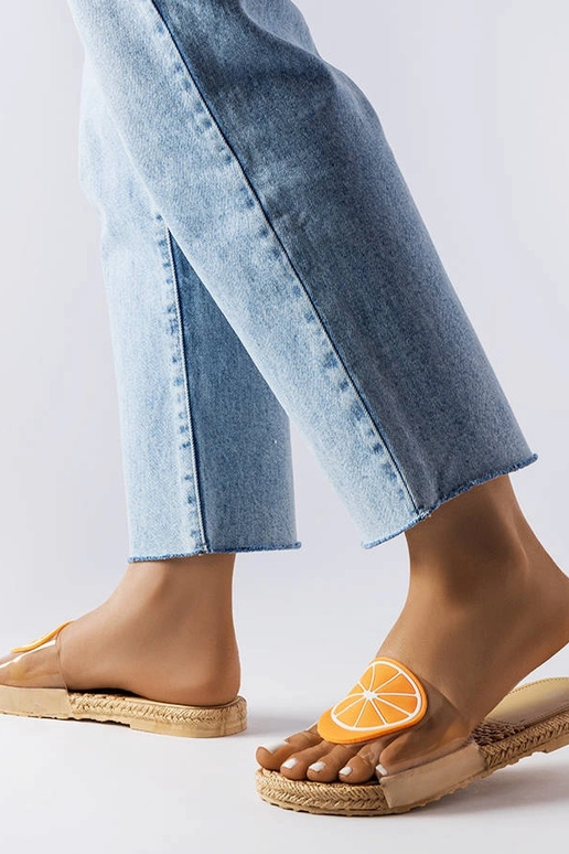 Selged sandaalid apelsiniga, „Foddie"