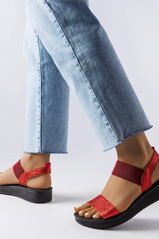 Amathousa Red Glitter sandaalid