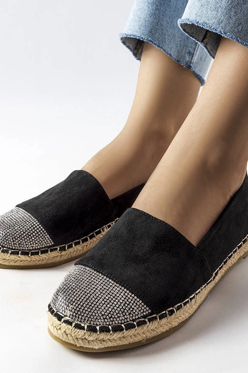 Magali naiste mustad lamedad libisevad espadrillid 2