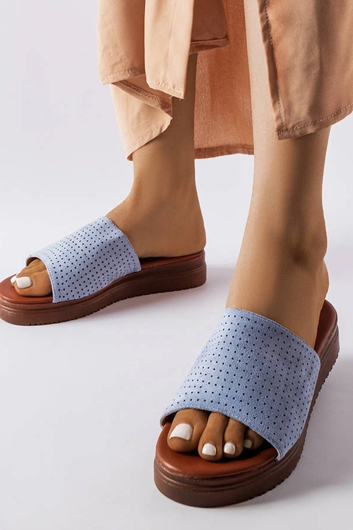 Idabeli sinised ažuursed plätud