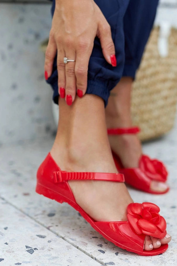 Punased balletikorterid Lucchese lillega