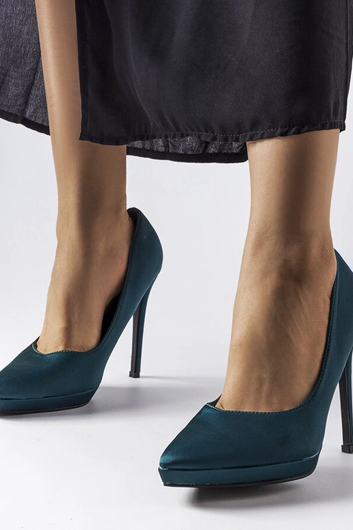 Silje tumerohelised satiinist kontsad