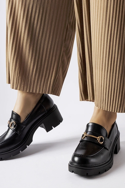 Fabrizio mustad kõrge kontsaga kingad